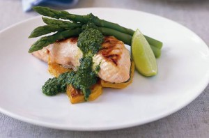 super quick salmon with veggies dinne